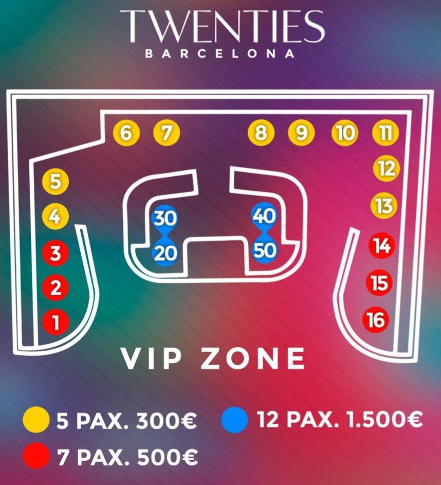 reserva tu mesa vip en twenties